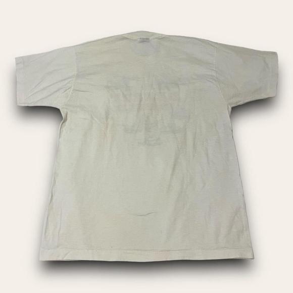 Vintage Desert Shield Screen Stars Tshirt Single Stitch USA 1990s XL Stains - Picture 7 of 8